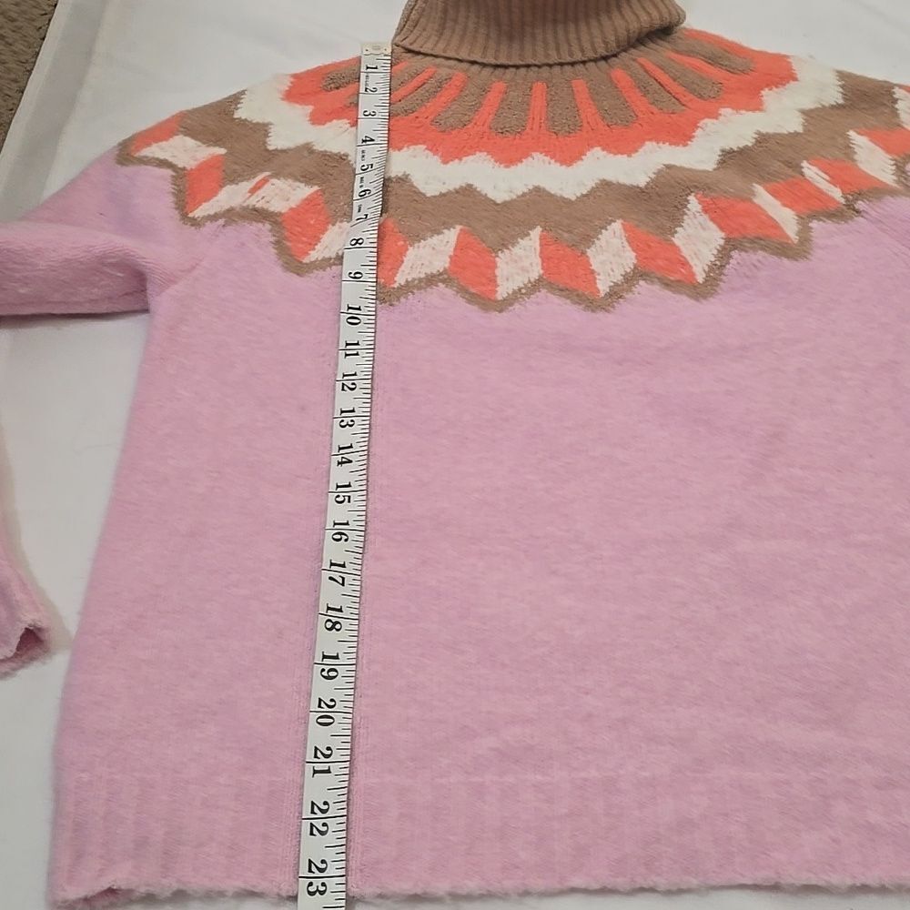 JCREW pink fair isle sweater S - Picture 5 of 7